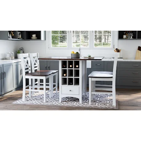 5-Piece Counter Height Table and Stool Set